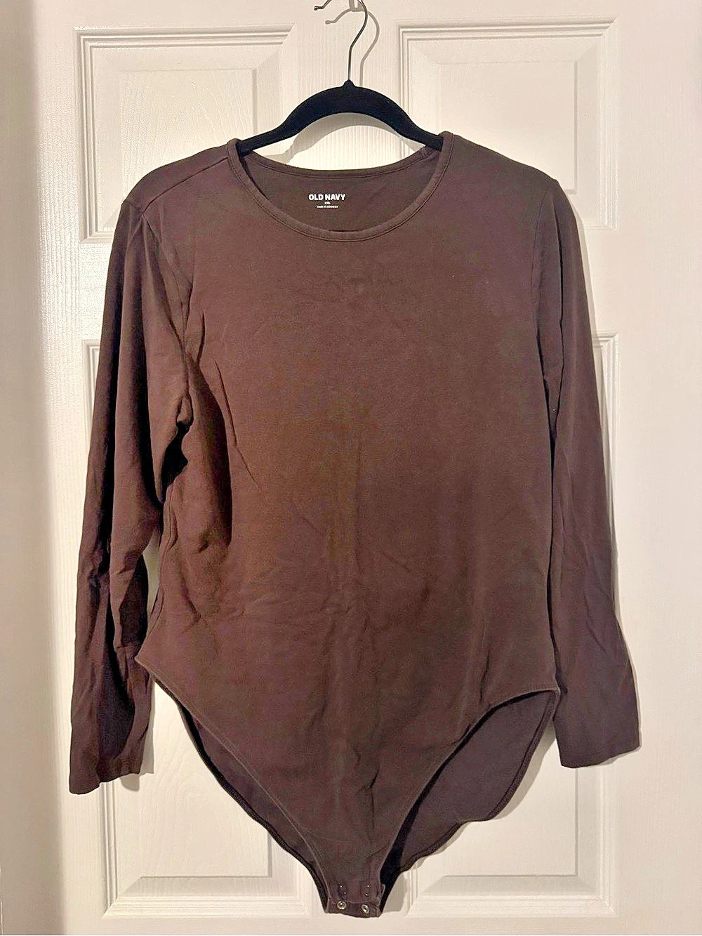 Old Navy Long-Sleeve Crew-Neck Bodysuit Brown